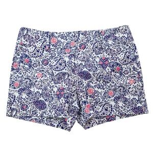 Ann Taylor Floral Shorts Womens Size 10 Blue Pink White‎ Print